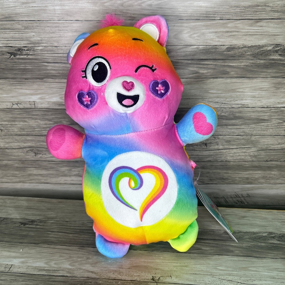 Squishmallows Care Bears HugMees Togetherness Bear Heart Tie Dye